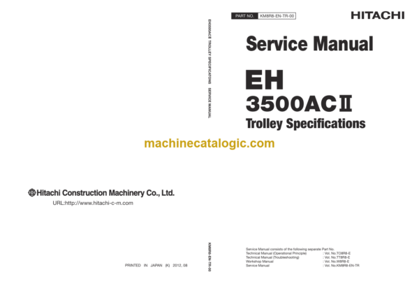 Hitachi EH3500AC2 Trolley Specifications Service Manual