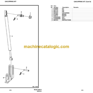 Bobcat S250 Skid Steer Loader Parts Manual