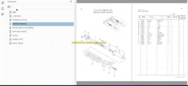 Hitachi EX15 Excavator Parts Catalog & Equipment Components Parts Catalog