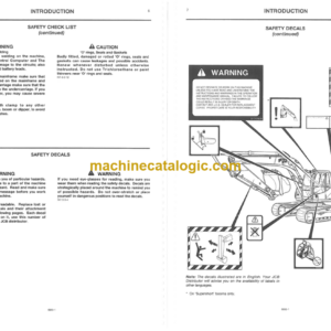 JCB JS130 JS160 JS180 JS200 JS210 JS220 JS240 JS260 JS330 JS460 Operator Handbook