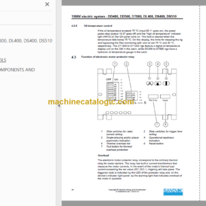 Sandvik DS511C Drill Rig Service and Parts Manual (116B47193-1)