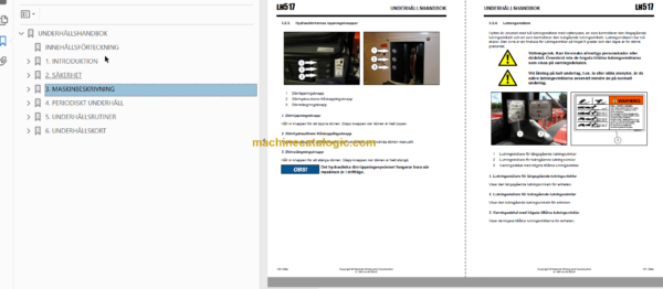 Sandvik LH517 Mining Loader Operator's and Maintenance Manual (L317D374 Swedish)