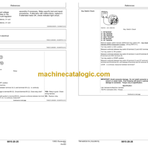 John Deere 135G Excavator Operation and Test Technical Manual (TM14053X19)