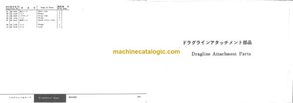 Hitachi F03 TRUCK CRANES PARTS LIST