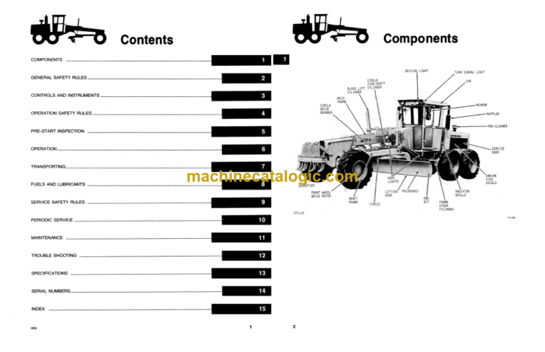 John Deere 670A AND 672A Motor Graders Operators Manual (OMT74697)