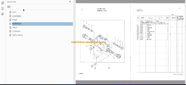 Hitachi EX15 Excavator Parts Catalog & Equipment Components Parts Catalog