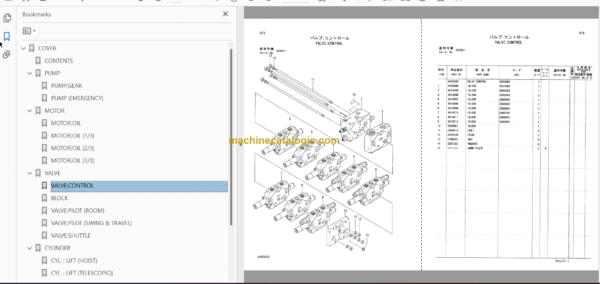 Hitachi HX180B Parts Catalog & Equipment Components Parts Catalog