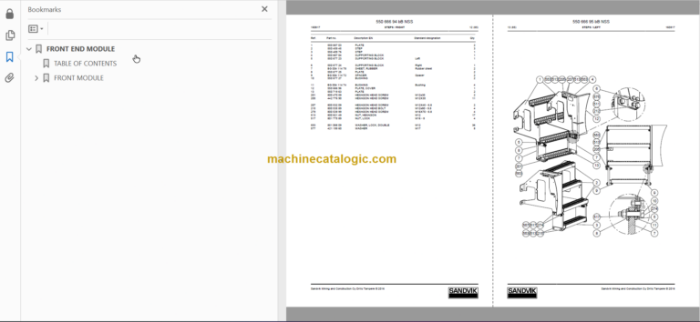 Sandvik DS511C Drill Rig Service and Parts Manual (116B47193-1)