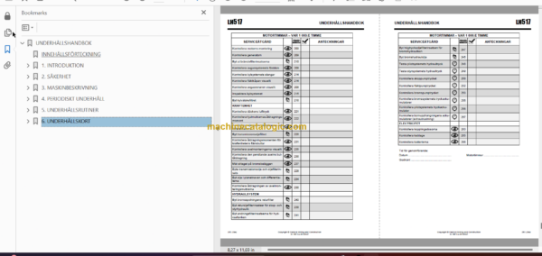 Sandvik LH517 Mining Loader Operator's and Maintenance Manual (L317D374 Swedish)