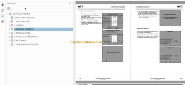 Sandvik LH517 Mining Loader Operator's and Maintenance Manual (L317D374 Swedish)