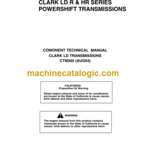 Timberjack Clark LD Transmission CTM 365 Component Technical Manual