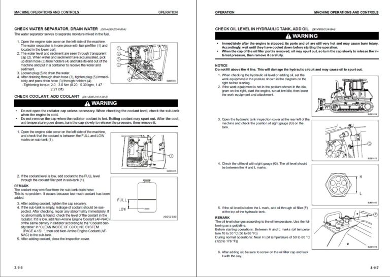 D61EX-23M0 Bulldozer Operation and Maintenance Manual PDF INDEX