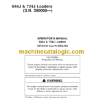 John Deere 644J & 724J Loaders Operators Manual (OMT200782)