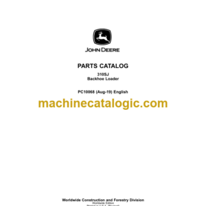 John Deere 310SJ Backhoe Loader Parts Catalog (PC10068)