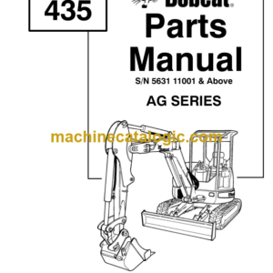 Bobcat 435 AG SERIES Excavator Parts Manual