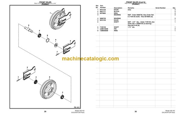 Bobcat 435 AG SERIES Excavator Parts Manual