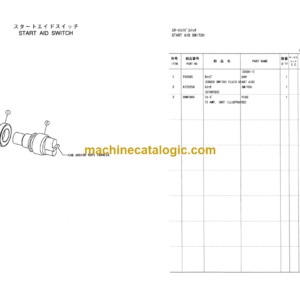 Hitachi DX75M-D DX75L-D Bulldozer Parts Catalog