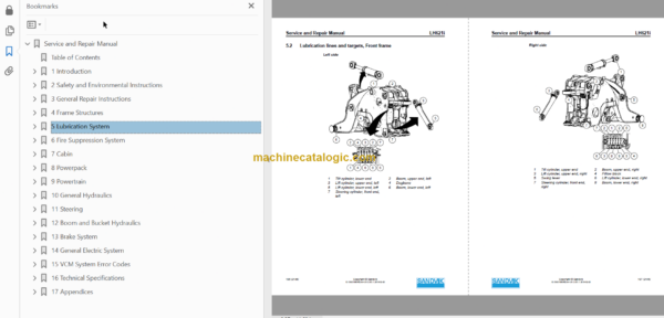 Sandvik LH621i Mining Loader Service and Parts Manual (L921D498)