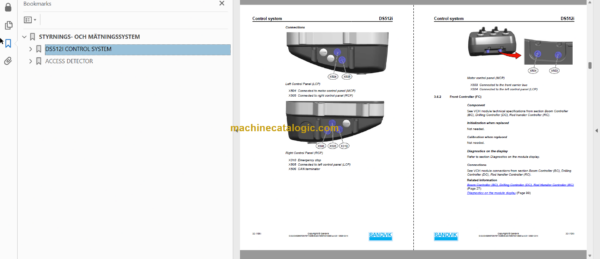 Sandvik DS512i Rock Bolter Service and Parts Manual (SN 121B59416-1)