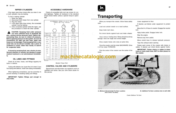 John Deere JD450-C Crawler Bulldozer Operators Manual (OMT71338)