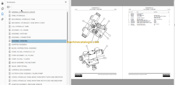 Sandvik LH621i Mining Loader Service and Parts Manual (L921D498)