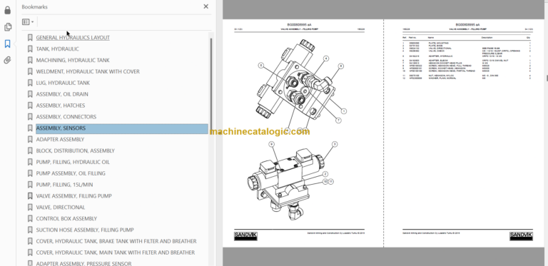 Sandvik LH621i Mining Loader Service and Parts Manual (L921D498)
