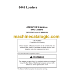 John Deere 844J Loaders Operators Manual (OMT207807)