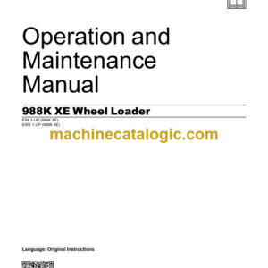 Caterpillar 988K XE Wheel Loader Operation and Maintenance Manual