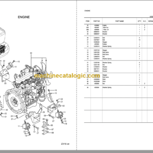 Hitachi EX16-2B Excavator Parts Catalog & Equipment Components Parts Catalog