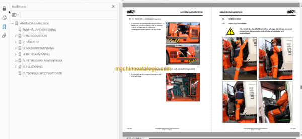 Sandvik LH621 Mining Loader Operator's and Maintenance Manual (L021D113 Swedish)