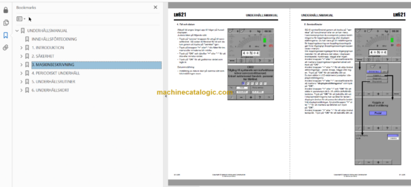 Sandvik LH621 Mining Loader Operator's and Maintenance Manual (L021D113 Swedish)