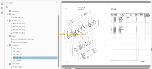 Hitachi JD17ZTS Excavator Parts Catalog & Equipment Components Parts Catalog