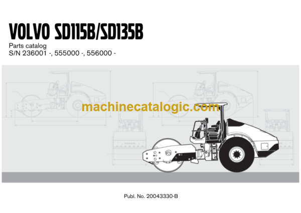 VOLVO SD115B SD135B Soil Compactor Parts Catalog