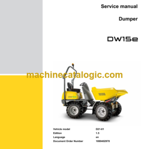 Wacker Neuson DW15e Dumper Service manual