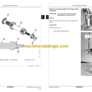 John Deere DF230 Series Transmission Repair Manual Technical Manual (CTM362)