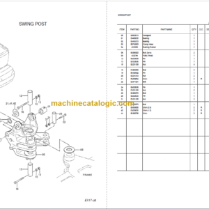 Hitachi EX17-2B Excavator Parts Catalog & Equipment Components Parts Catalog