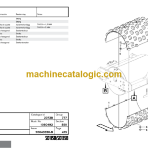 VOLVO SD115B SD135B Soil Compactor Parts Catalog