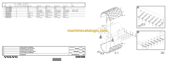 VOLVO SD115B SD135B Soil Compactor Parts Catalog