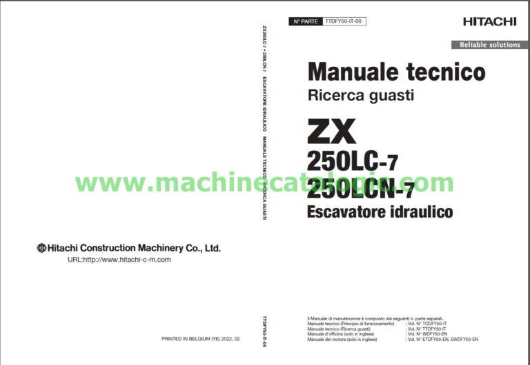 Hitachi Manuale tecnico, Manuale di Riparazione