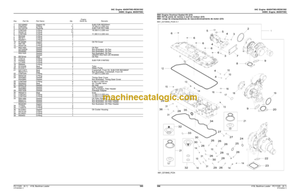 John Deere 410L Backhoe Loader Parts Catalog (PC11329)