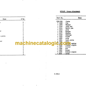 Hitachi F06 TRUCK CRANES CONSTRUCTION & PARTS LIST