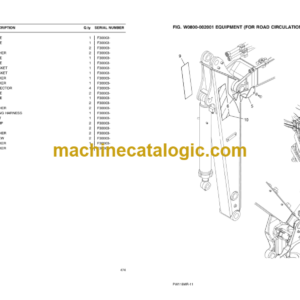 KOMATSU PW118MR-11 Wheel Excavator Parts Manual