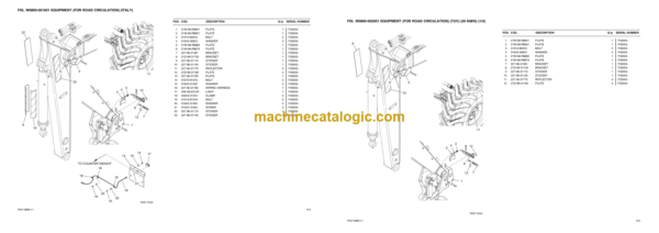 KOMATSU PW118MR-11 Wheel Excavator Parts Manual