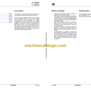 JCB Loadall T4i 10.5m and below Lift Arm (T4i Euro UN3GB3) Service Manual