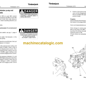 Timberjack 1270 Instruction Manual