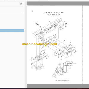 Hitachi JD490D Hydraulic Excavator Parts Catalog & Equipment Components Parts Catalog