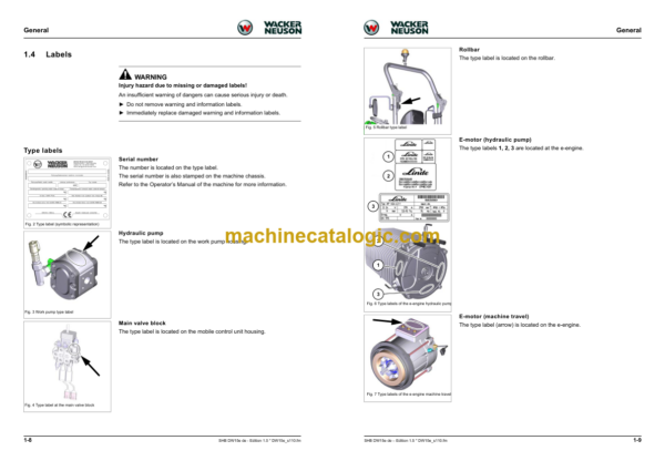 Wacker Neuson DW15e Dumper Service manual