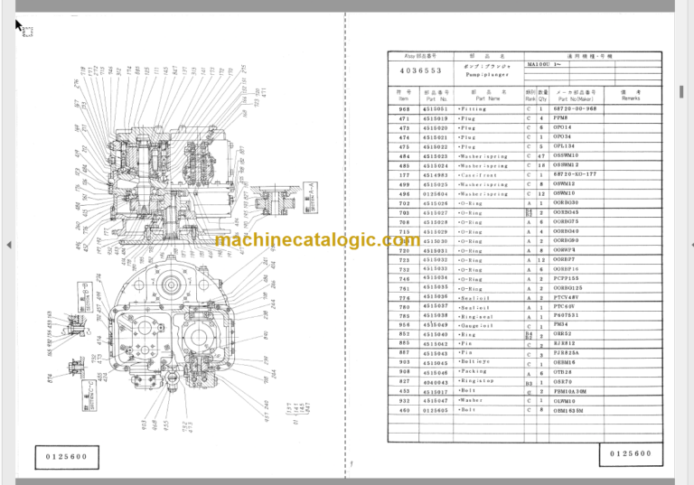 Hitachi MA100U Soft Terrain Machine Parts Catalog & Equipment Components Parts Catalog