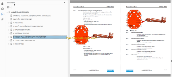 Sandvik DT922i Tunnelling Drill Operator's and Maintenance Manual (118D53738-1 Swedish)