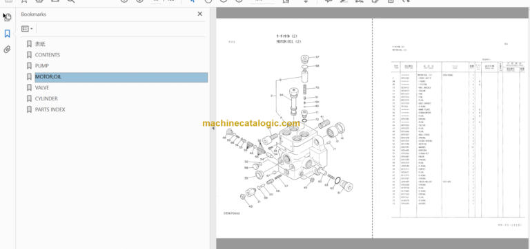 JD490D Hydraulic Excavator Parts Catalog & Equipment Components Parts Catalog